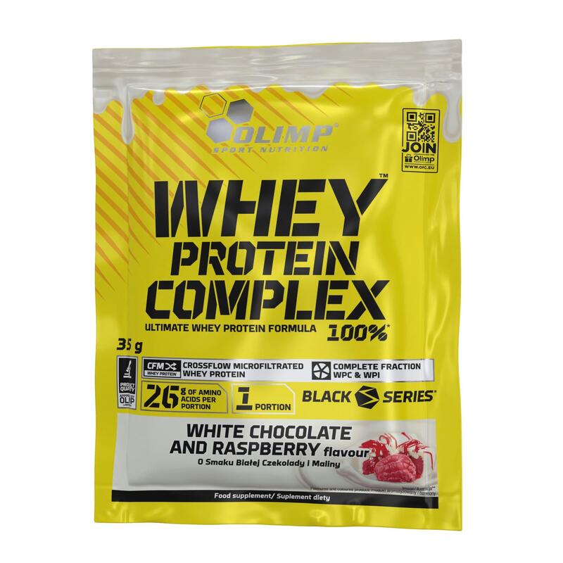 Odżywka białkowa Olimp Whey Protein Complex 100% - 35 g Malina&Biała czekolada