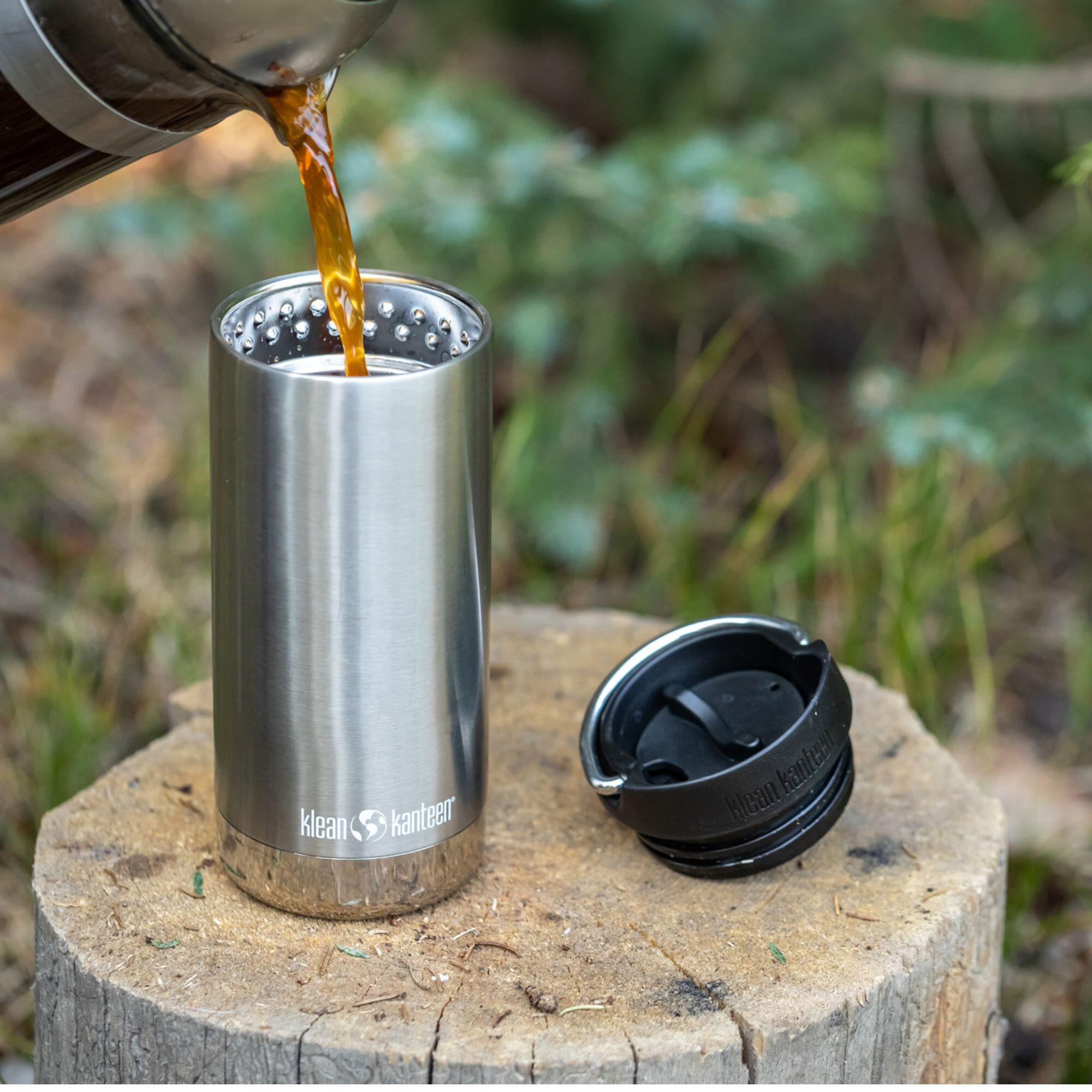 Botella Termica TKWide Klean Kanteen con Café Cap 12oz -355ml plateado 3/3