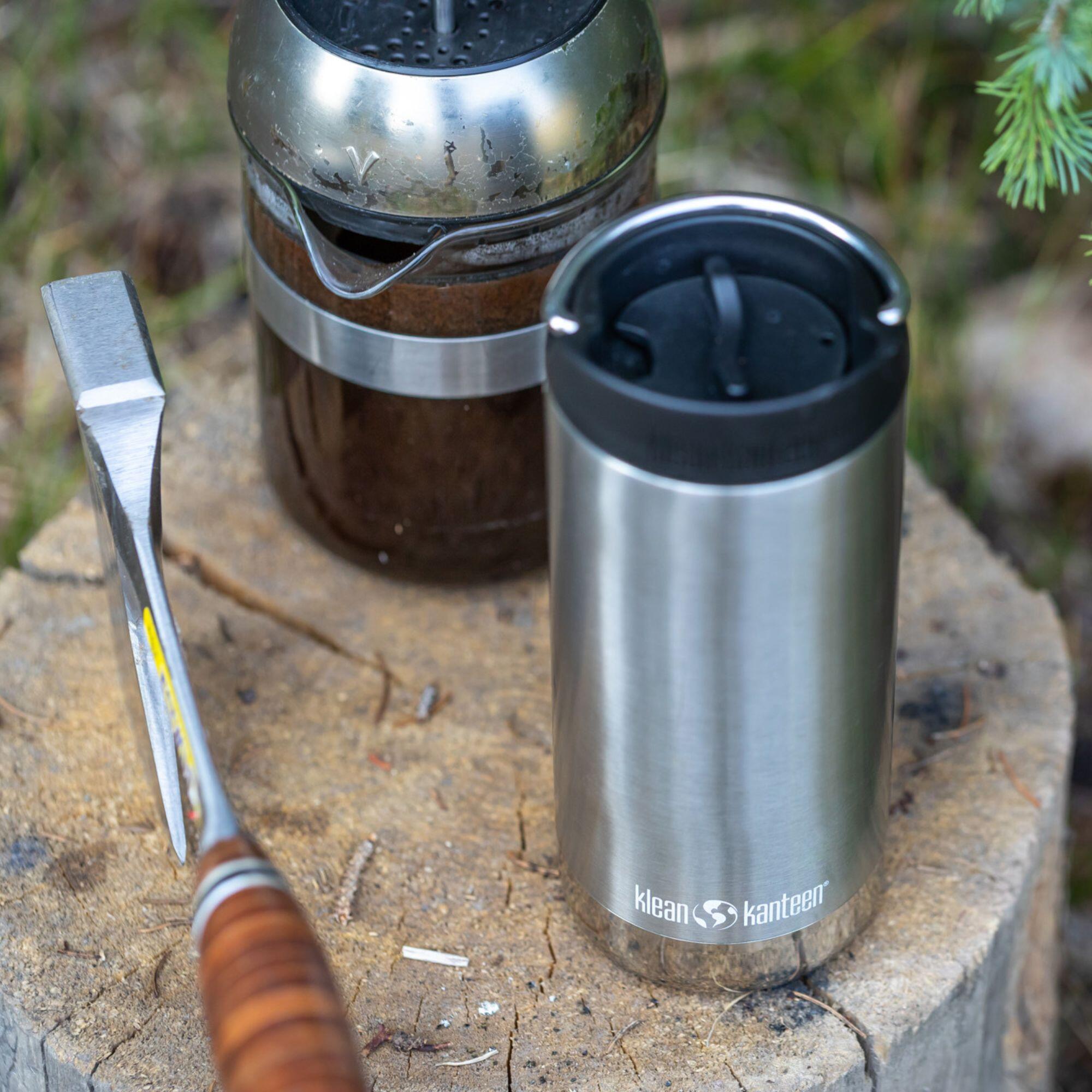 Botella Termica TKWide Klean Kanteen con Café Cap 12oz -355ml plateado 2/3