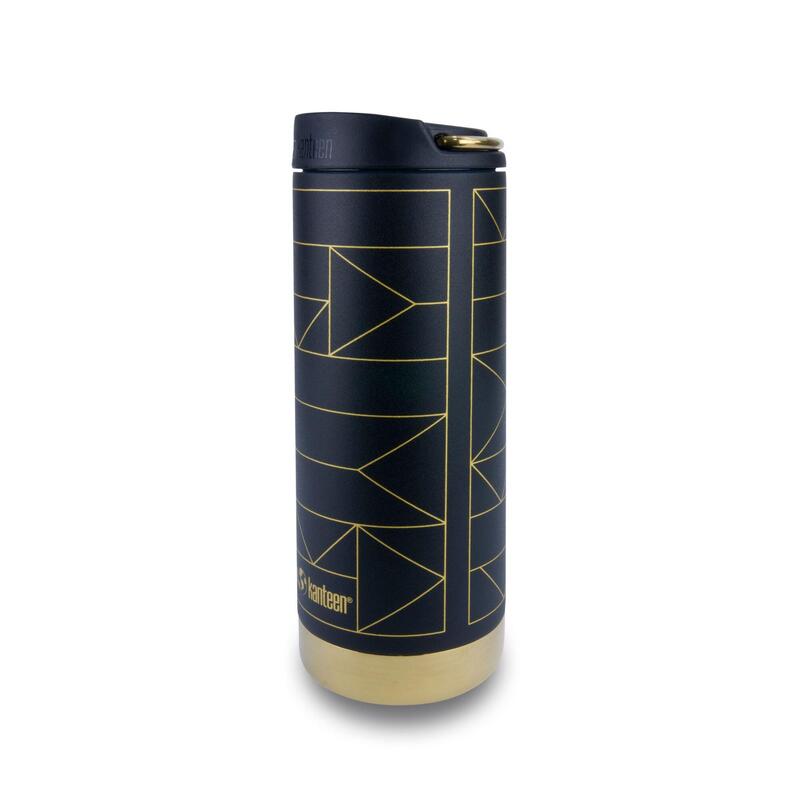 Botella Termica TKWide Geometric Klean Kanteen con Café Cap 16oz -473ml gold