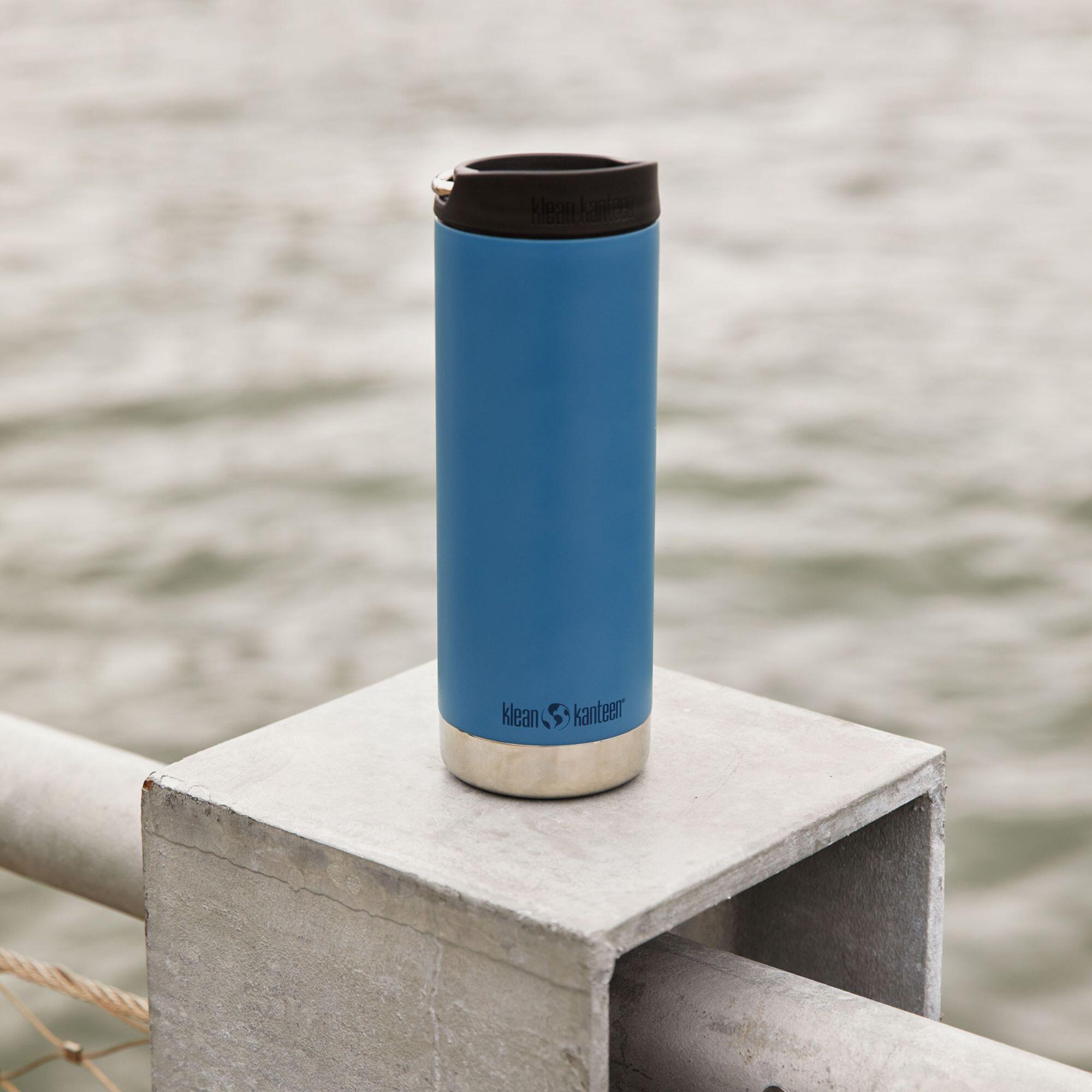 Botella Termica TKWide Klean Kanteen con Café Cap 16oz -473ml azul 3/7