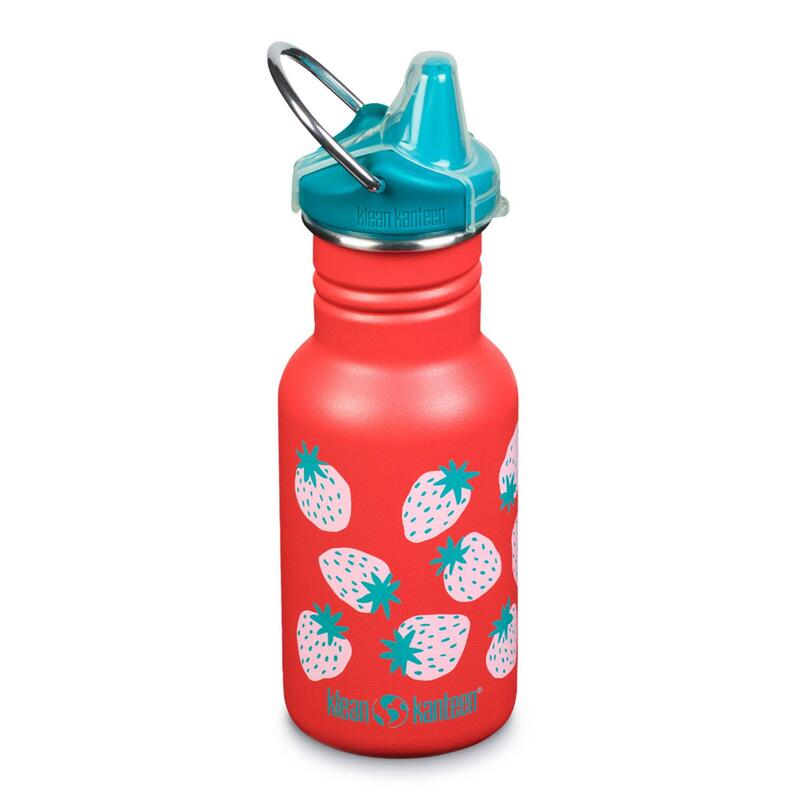 Botella Classic Junior Klean Kanteen con Tapa Sippy 12oz -355ml rojo