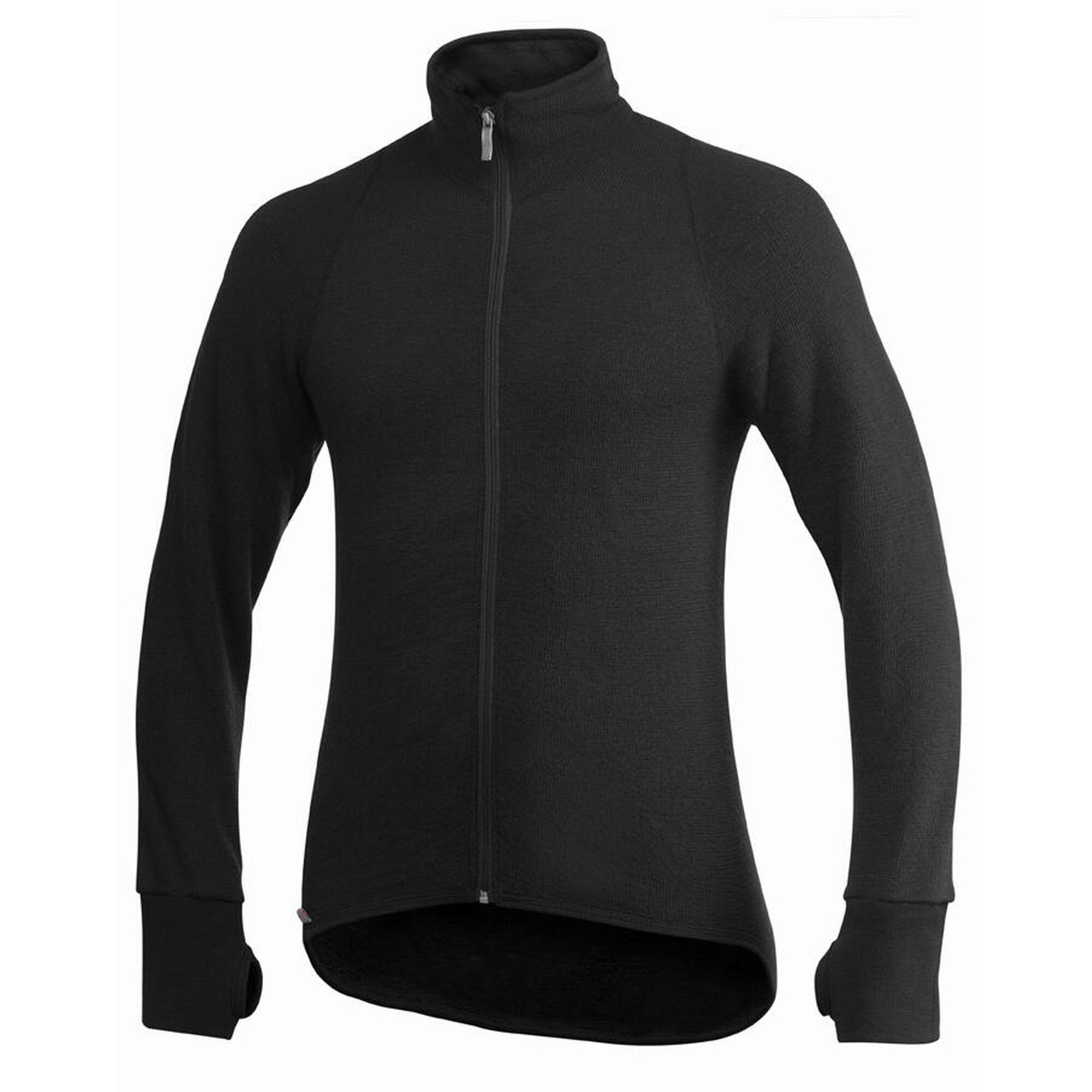 Woolpower Veste à Fermeture Éclair Merino Mid Layer 600 - Noir