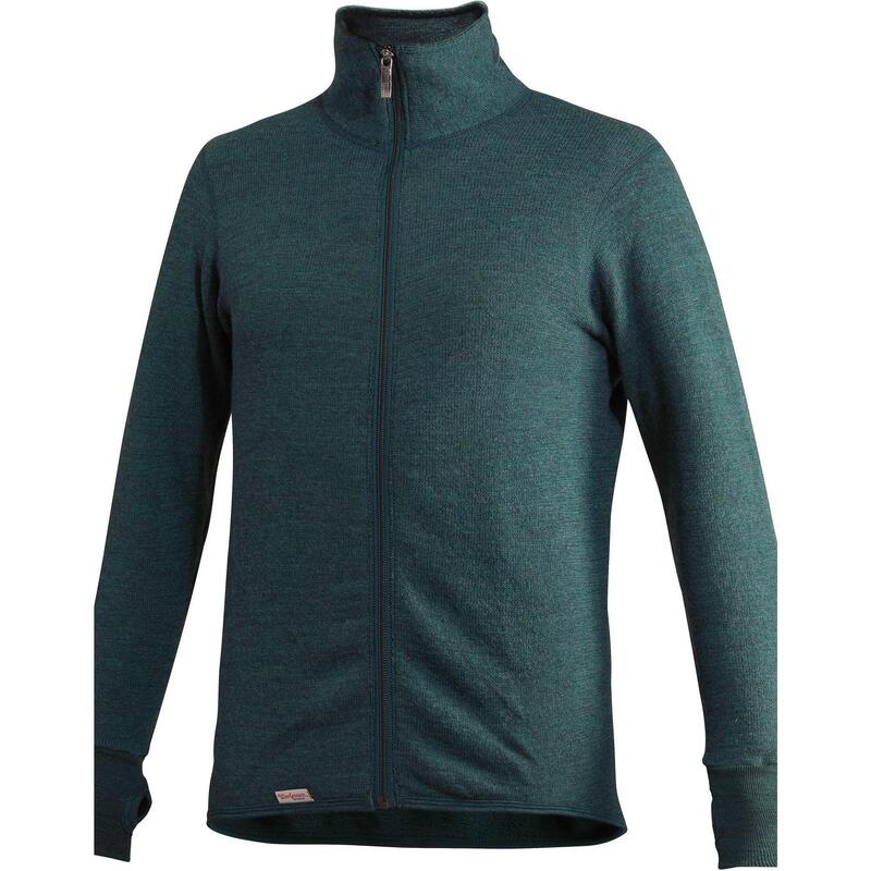 Woolpower Chaqueta Merino Mid Layer Full Zip 400 - Verde Bosque