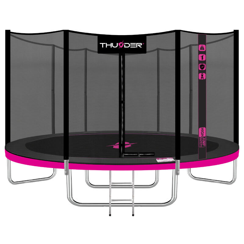 Trampolina ogrodowa do skakania THUNDER OUTSIDE PRO 12FT PINK