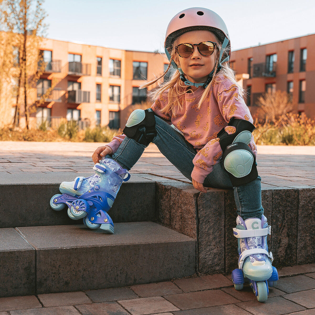 Verstelbare skates voor kinderen Cariboo Step 1 - Paars 2/7