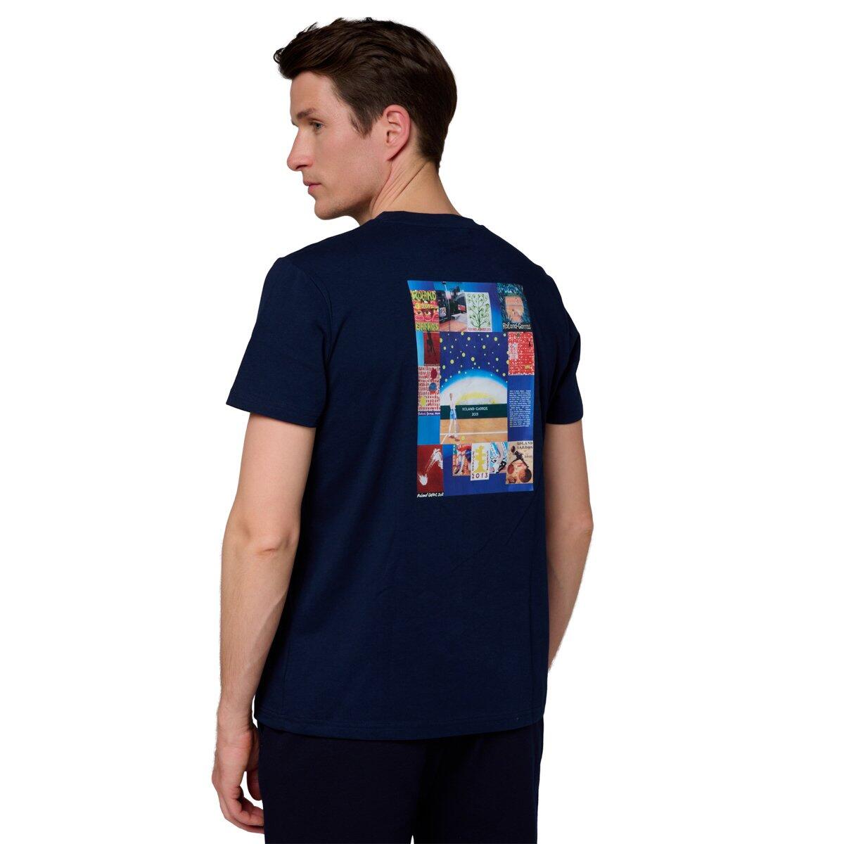 Roland Garros - T-shirt Mosaïque Homme Roland-garros 23 - Marine - Chemise Manches Courtes - Bleu - 44 L - Decathlon