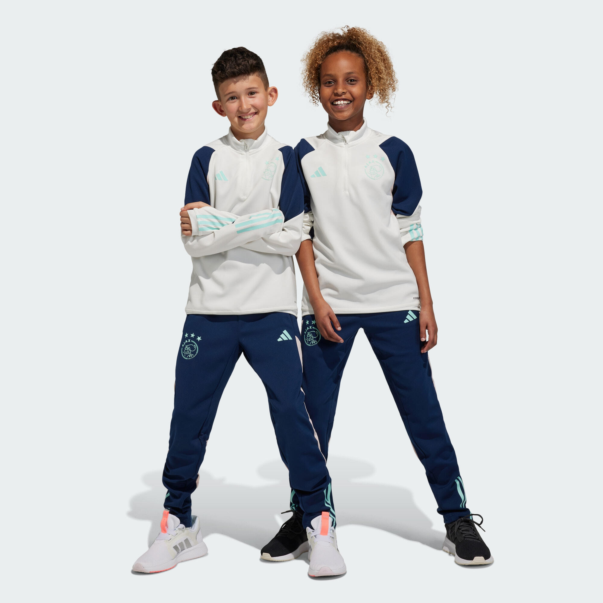 Briga Striped Skinny Track Pants - Kids - Navy/White AllSportStore.com