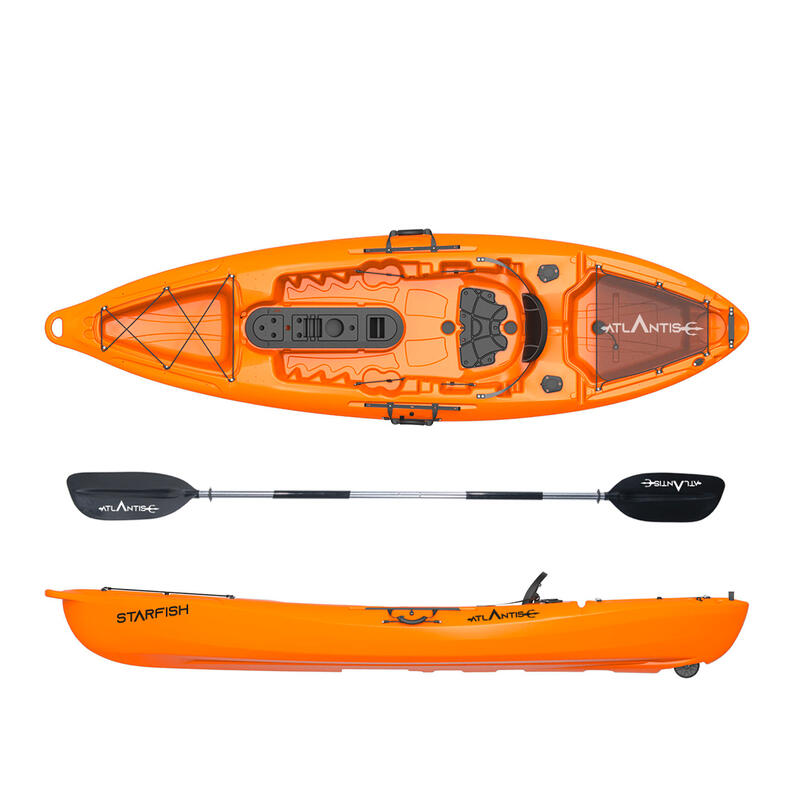 Kayak-canoa Atlantis STARFISH arancio - cm 326 con pagaia