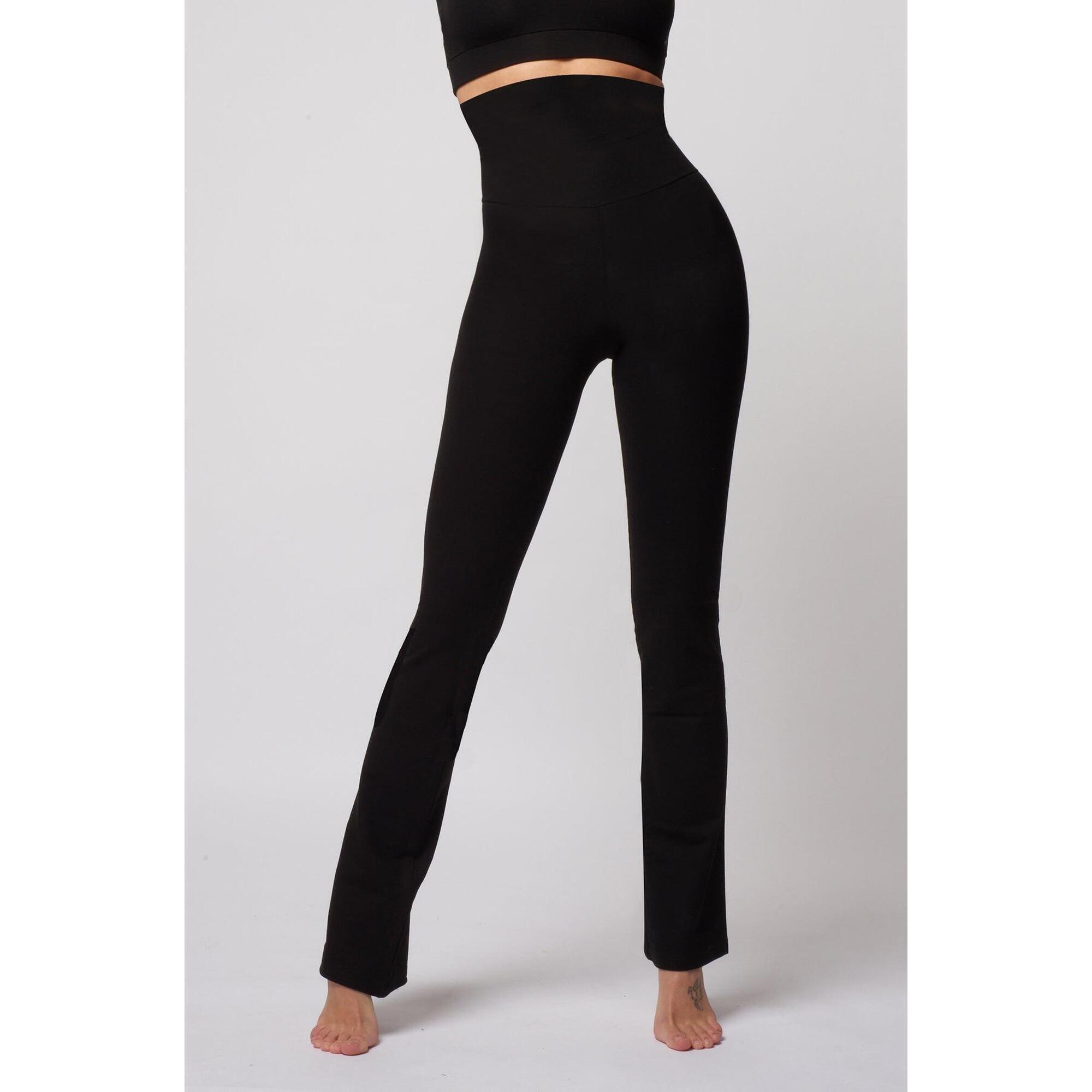 Extra Strong Compression High Waisted Slim-Fit  Bootcut Black 1/4