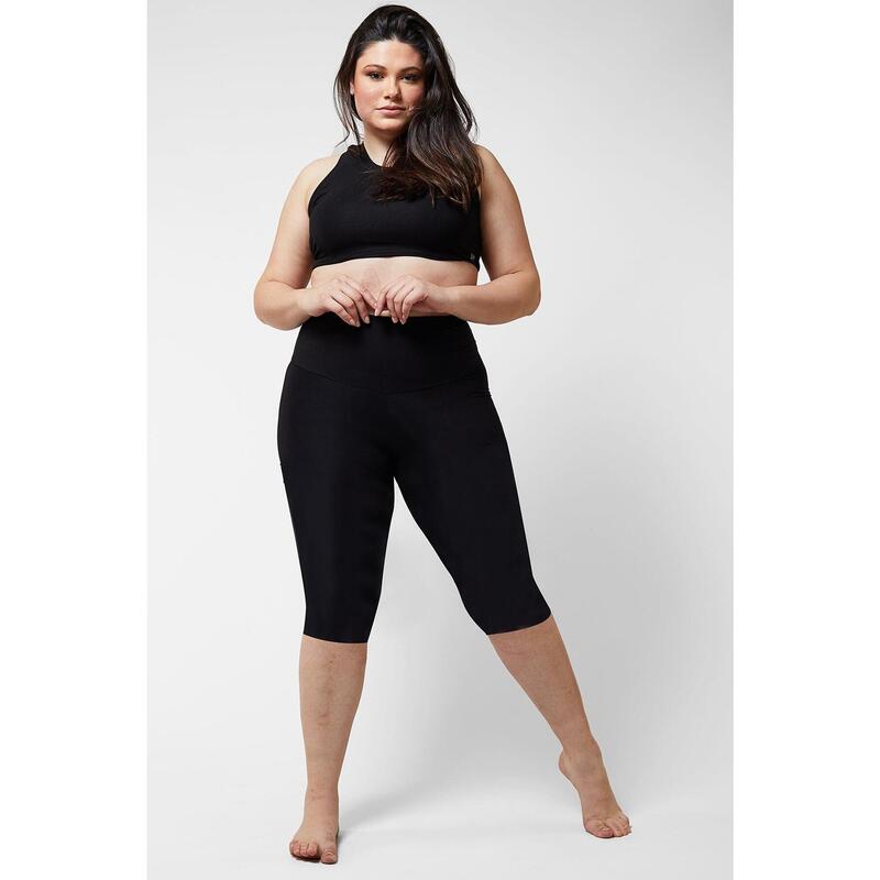 Extra Strong Compression Tummy Control Capri Black– TLC Sport