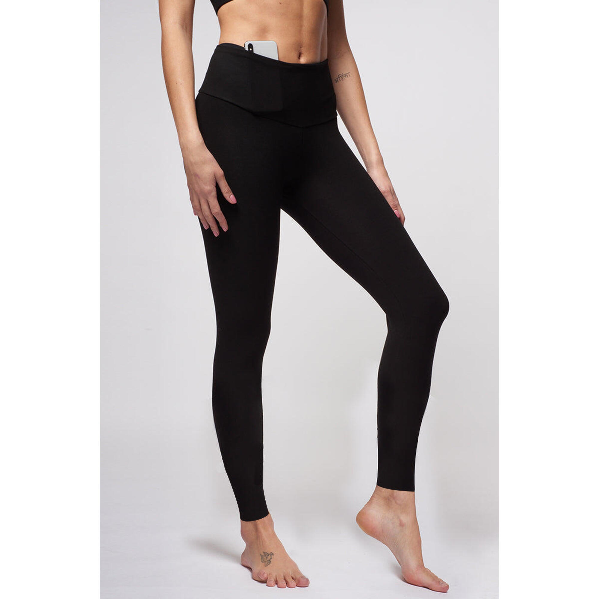 TLC SPORT Extra Strong Compression Leggings with Figure Firming Black