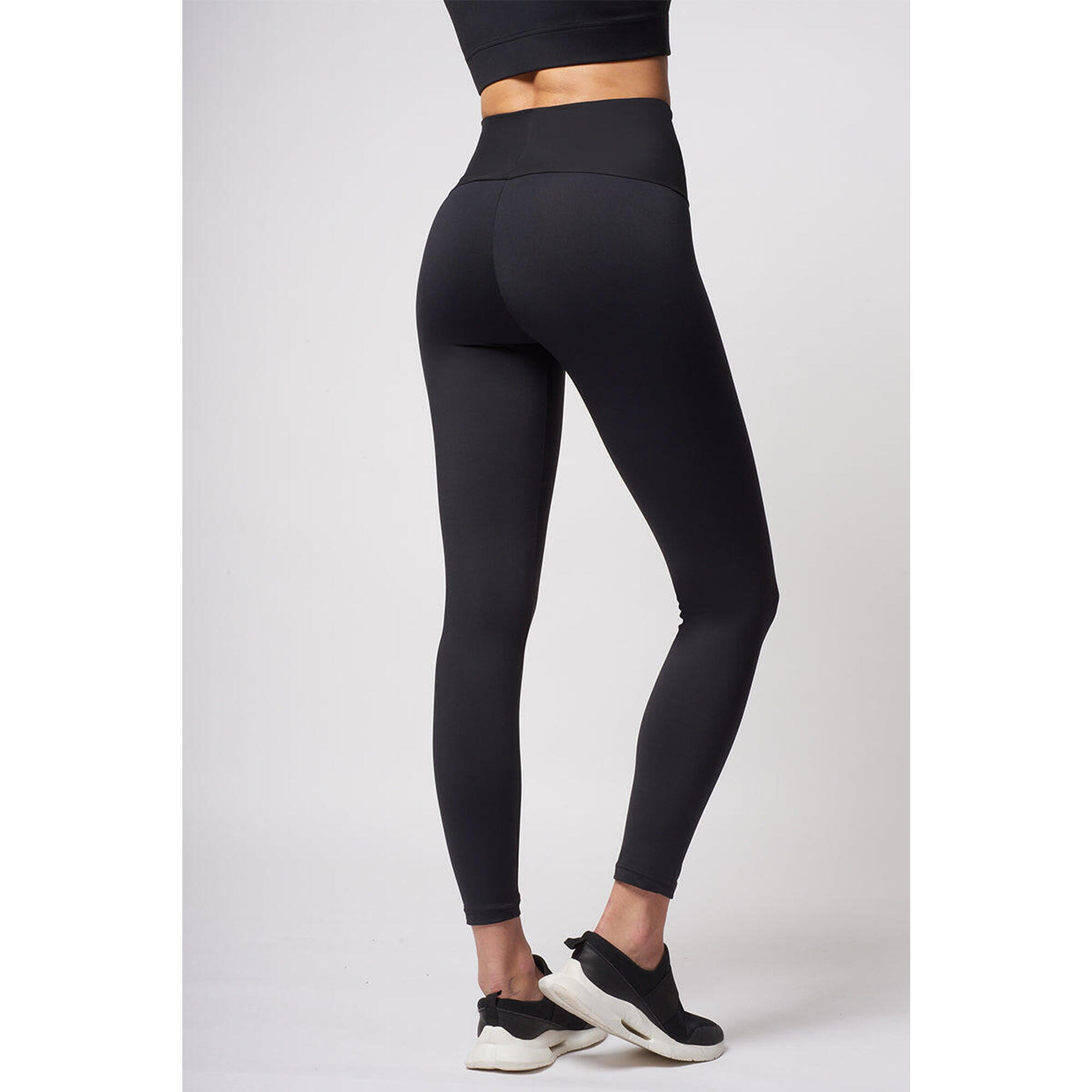 High Rise Leggings with Thermal Brushed Fabric Black 4/5