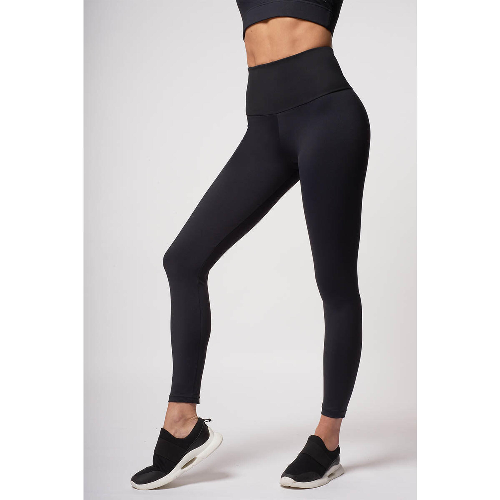 High Rise Leggings with Thermal Brushed Fabric Black