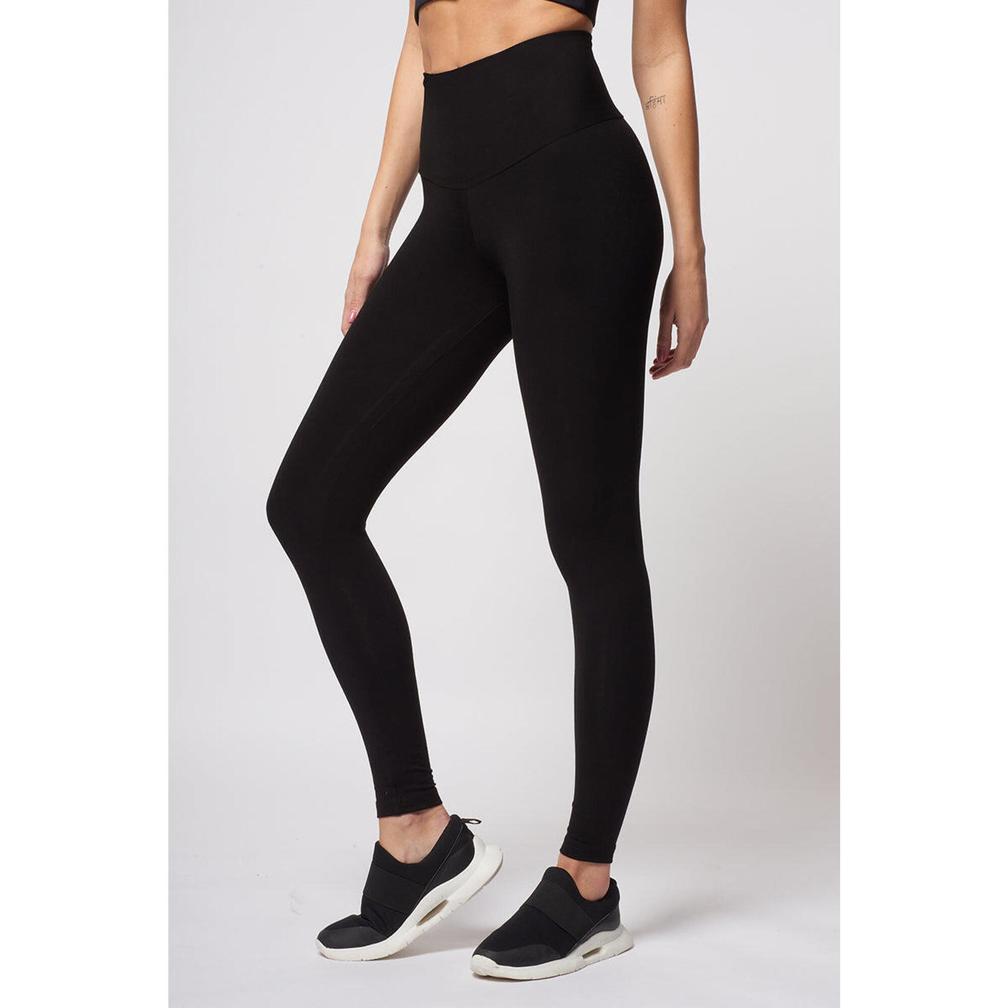 TLC SPORT Extra Strong Compression Tummy Control Leggings Black