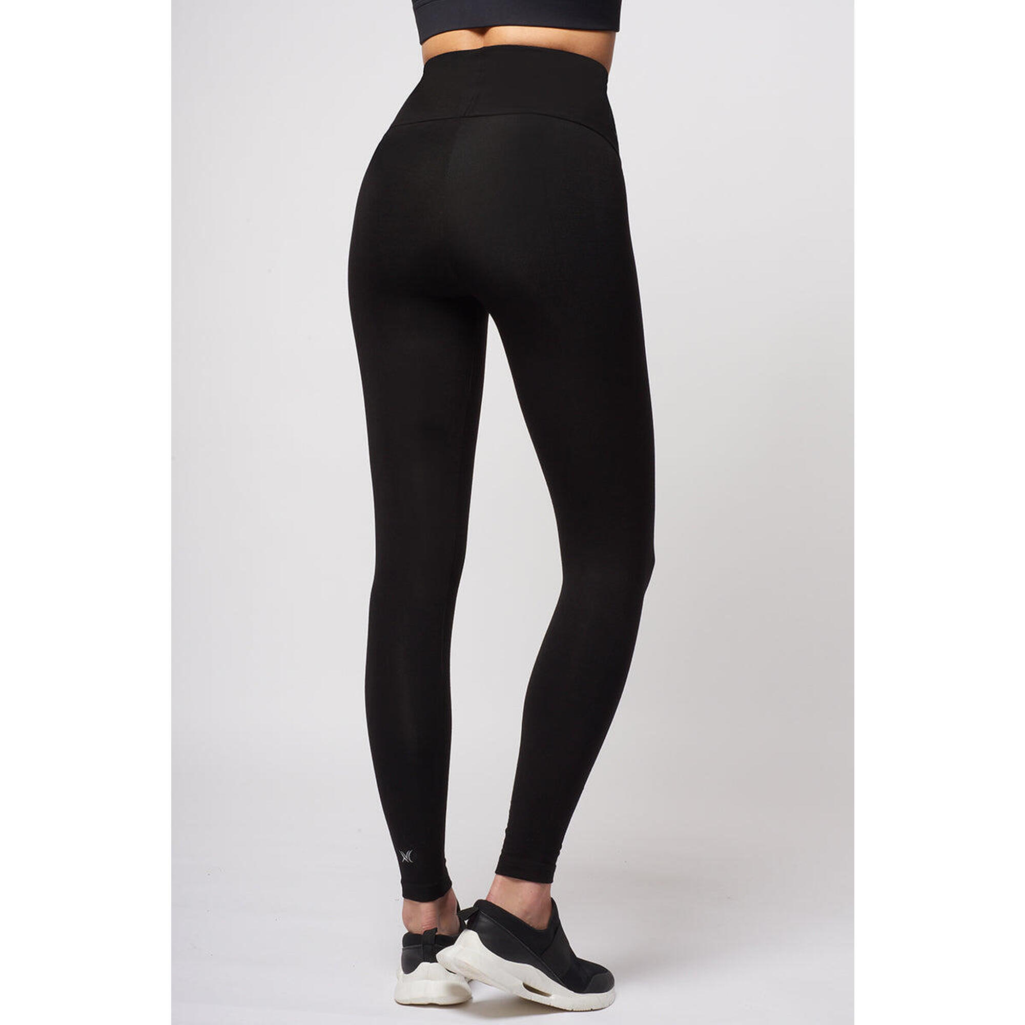 Extra Strong Compression Tummy Control Leggings Short Leg Black TLC