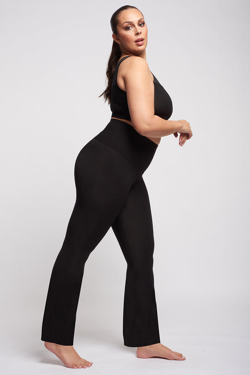 Extra Strong Compression Curve Bootcut with Tummy Control Black 2/3