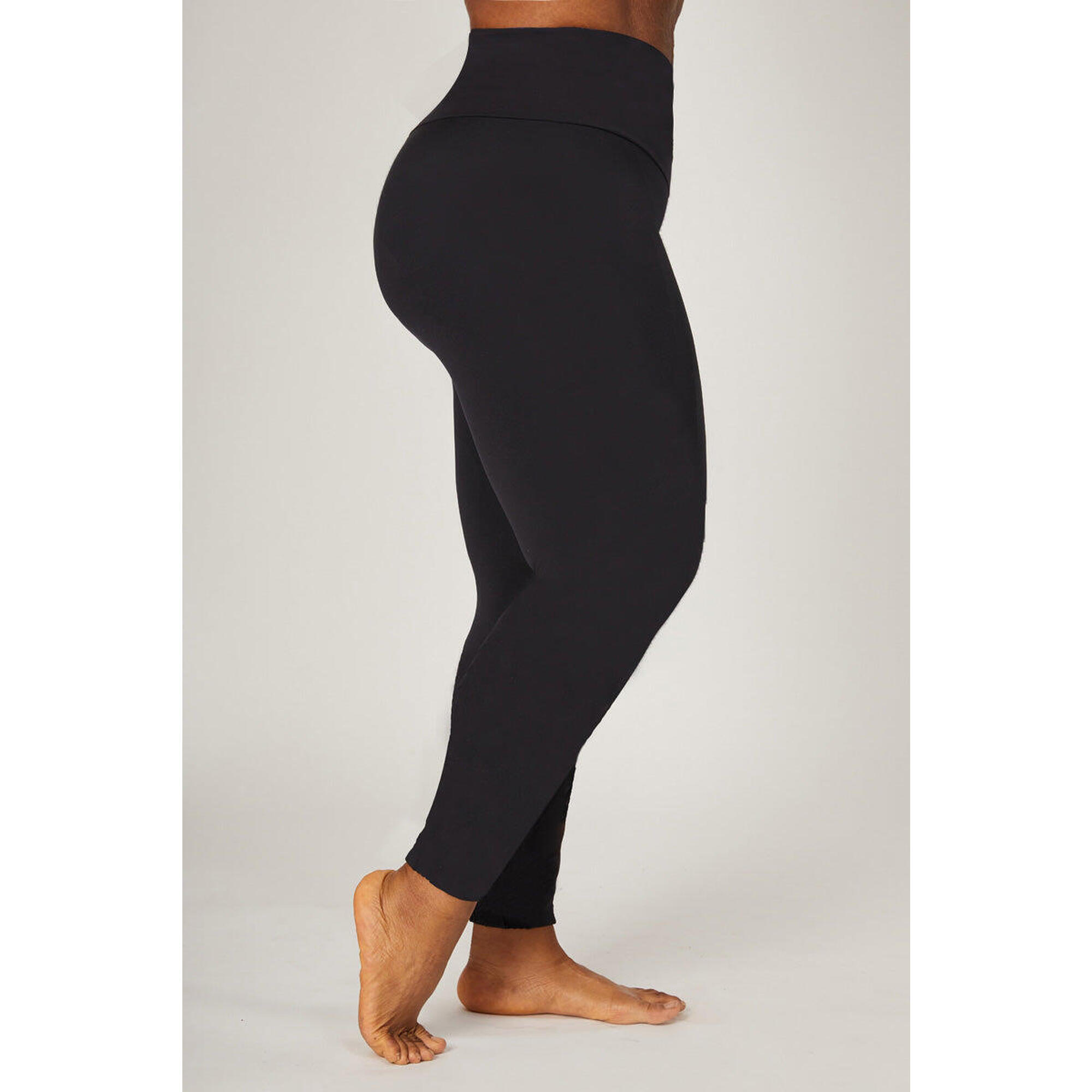 Extra Strong Compression Curve Leggings with Waisted Tummy Control Black 3/6