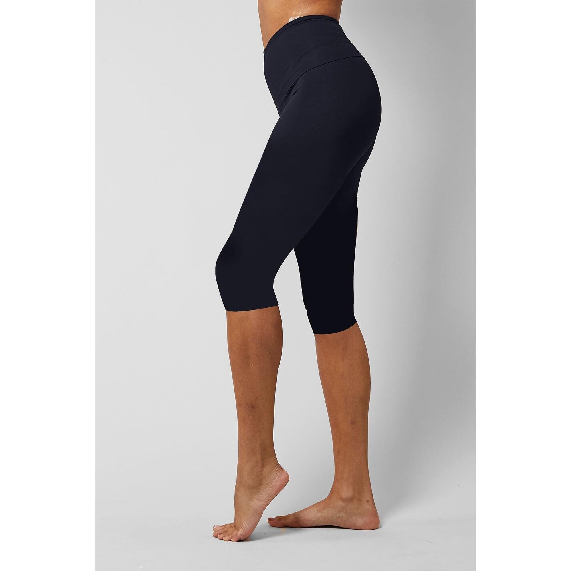TLC Sport Performance High Tummy Control Extra Strong Compression Cropped  Legging - Black