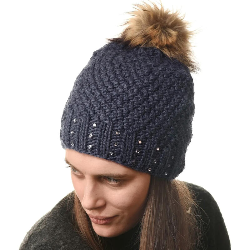 Bonnets et Bandeaux femme HERMAN Maggy 8165-Bleu