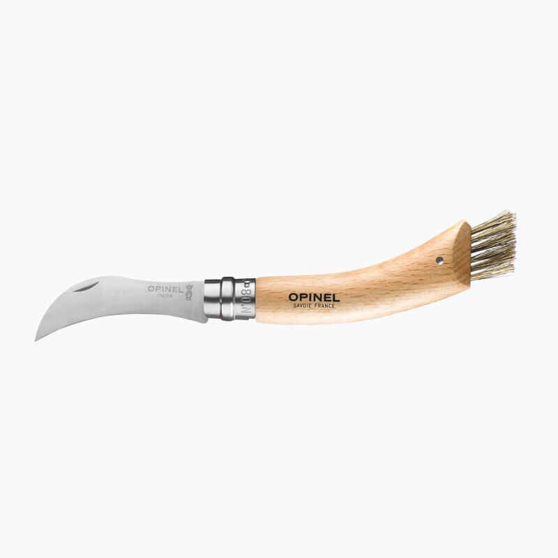 OPINEL Pilzmesser Buchenholz Taschenmesser Pilze Bürste Schwammerl Klapp Messer
