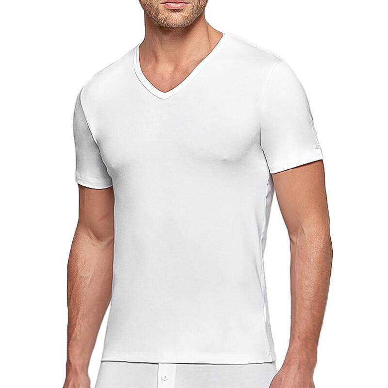 Thermo-T-Shirt mit kurzen Ärmeln und V-Ausschnitt Thermo