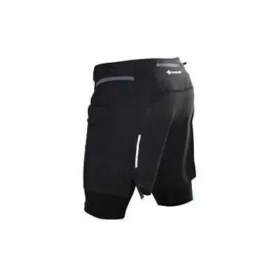 Pantalón corto - Trail running - Hombre - 2 en 1 con compresión - Negro 2/5
