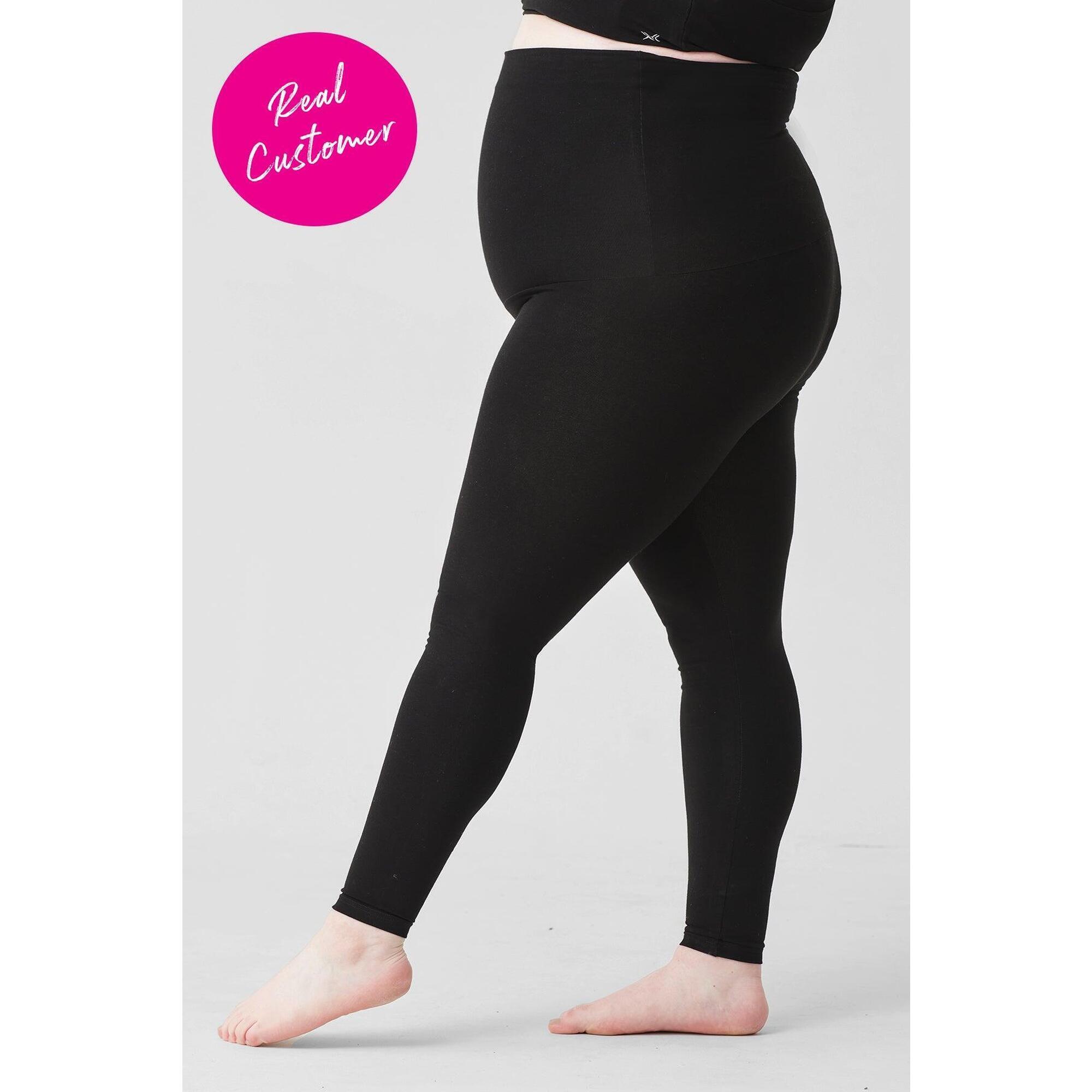 TLC SPORT Extra Strong Compression Apple Shape High Waisted  Leggings Black