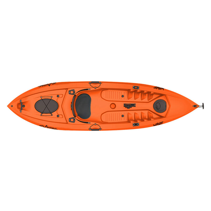 Kayak-canoa Atlantis WAVE arancio cm 305 - 2 gavoni - schienalino - pagaia