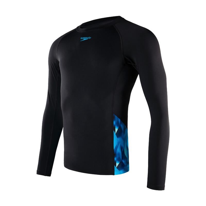 ECO ENDURANCE+ MEN'S PRINTED LONG SLEEVE RASH TOP - BLUE