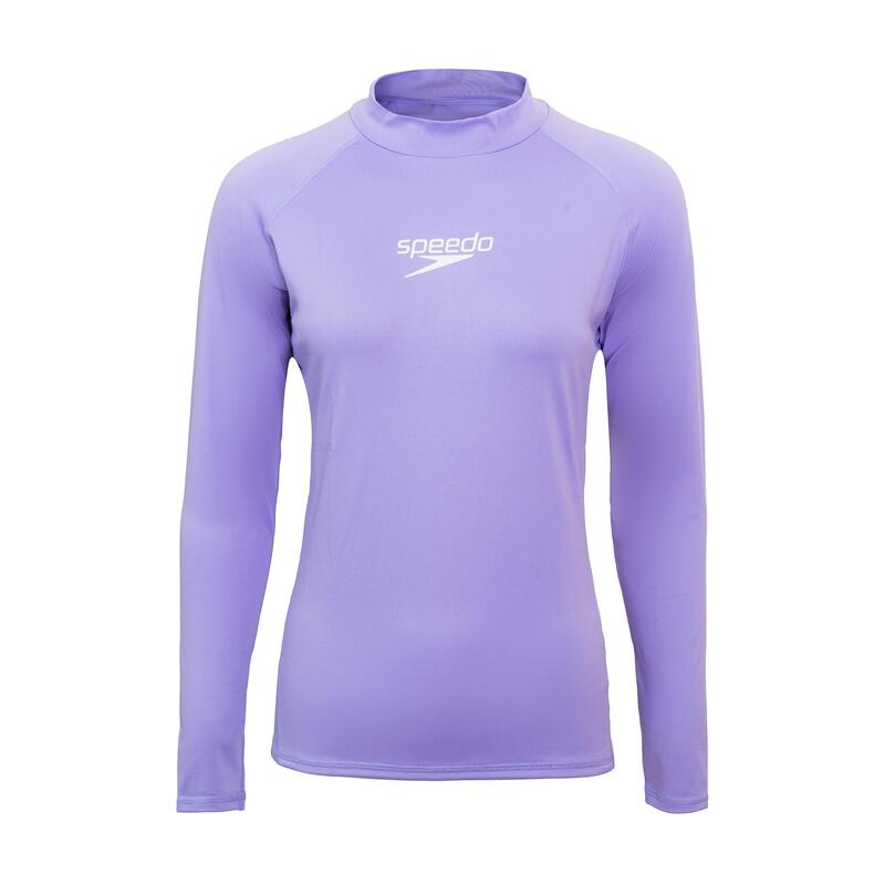 LADIES ESSENTIAL LONG SLEEVES RASHGUARD - PURPLE