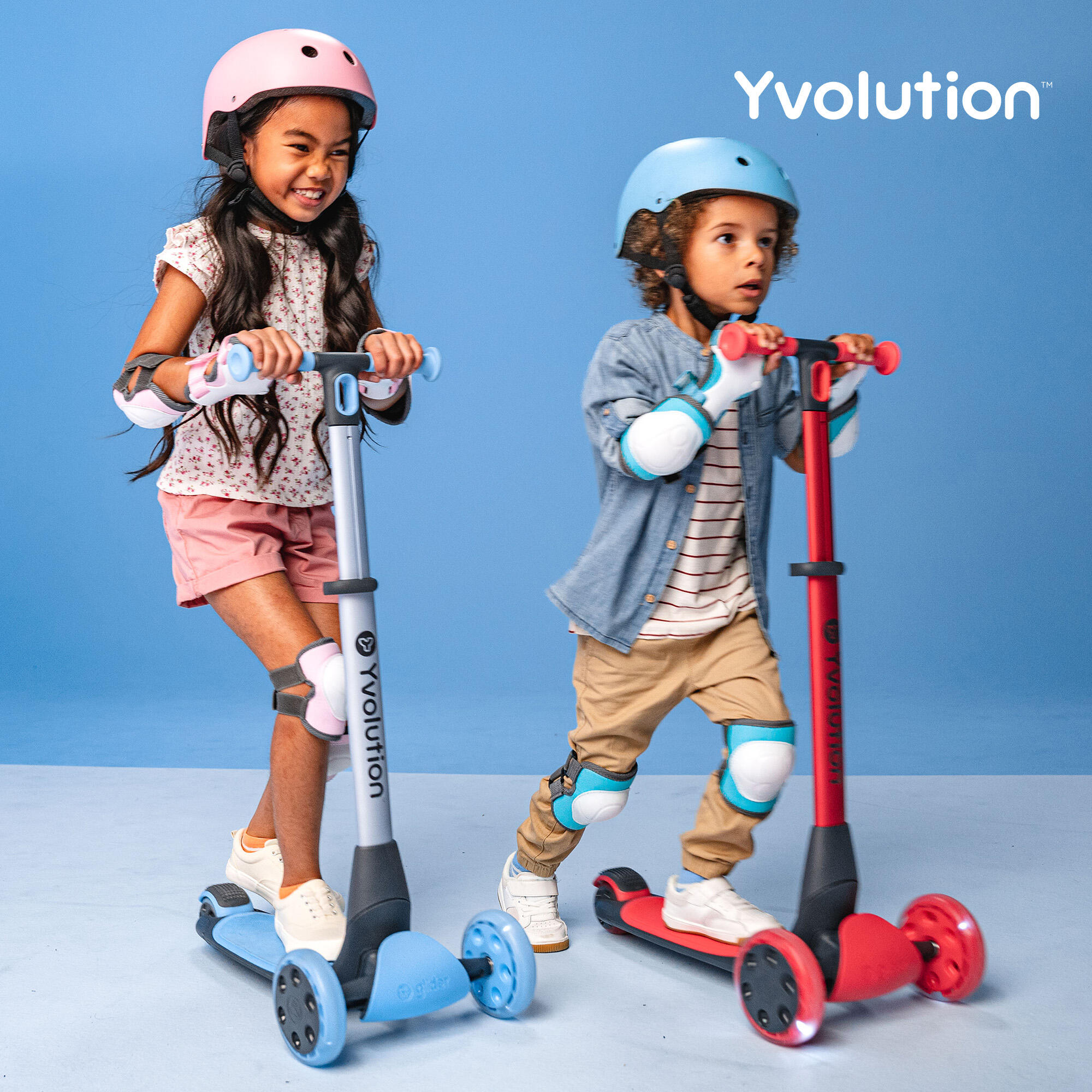TROTINETE  DE 3 RODAS PARA CRIANÇAS YVOLUTION YGLIDER   VERMELHO 6/7