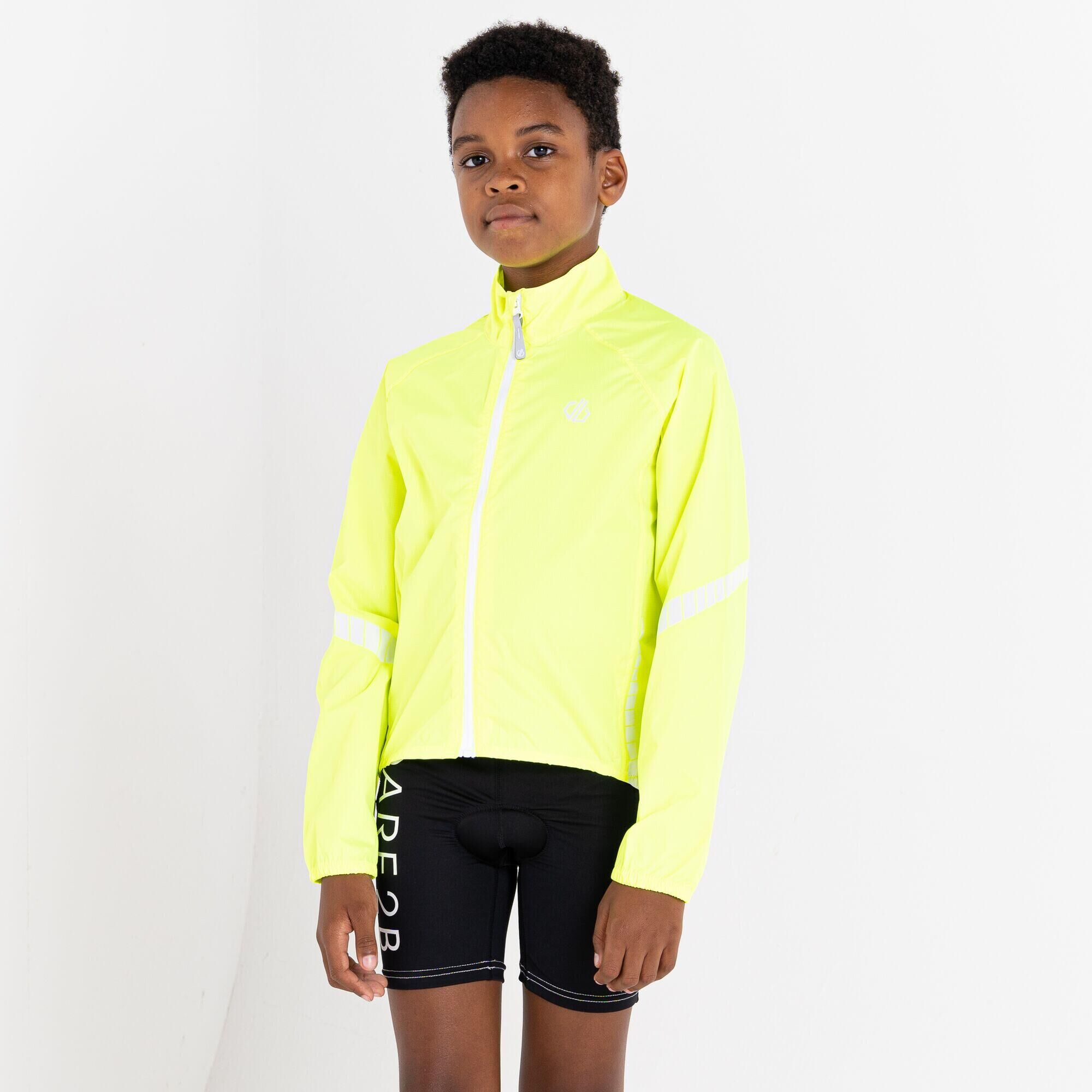 DARE 2B Cordial Kids' Hiking Waterproof Jacket - Neon Yellow