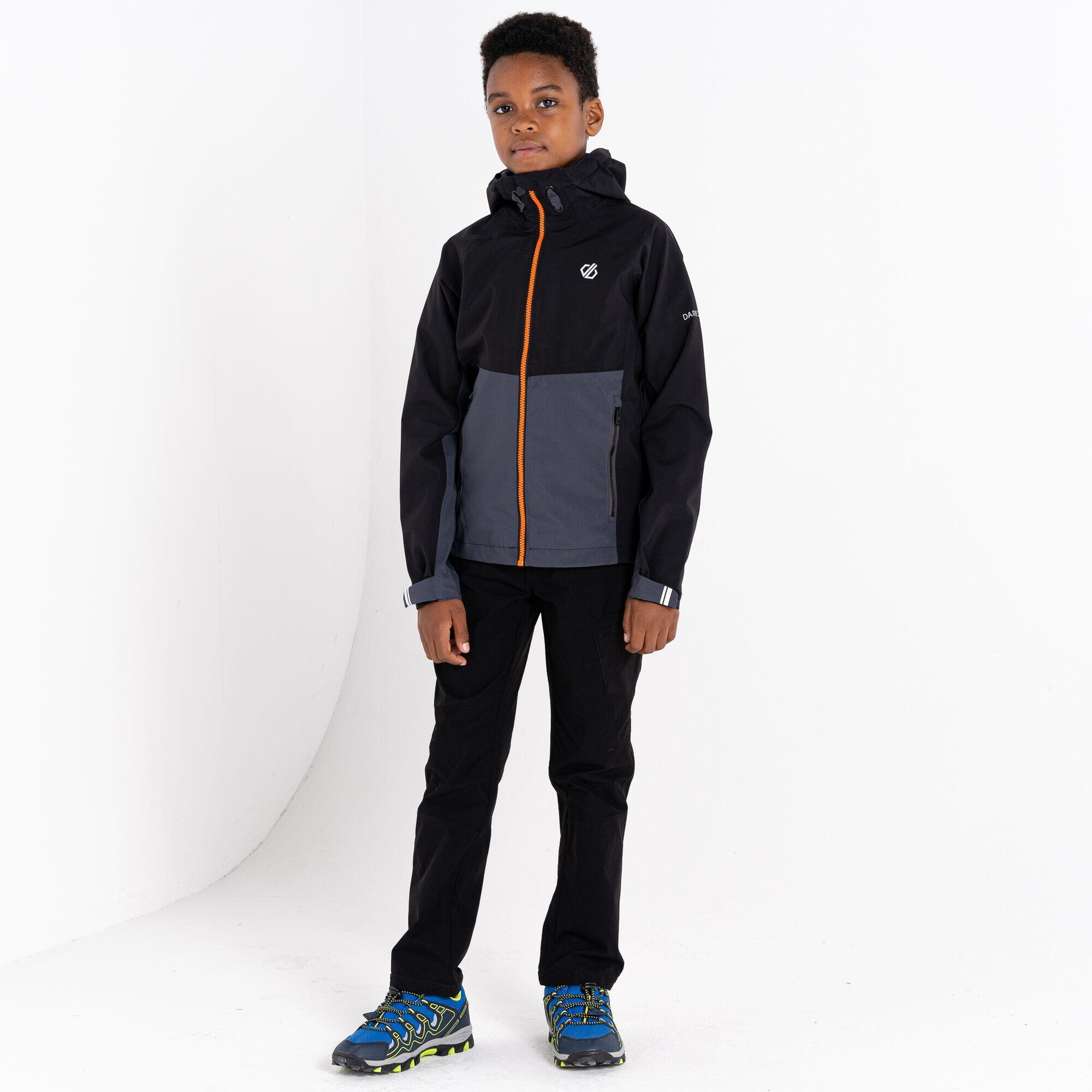 In The Lead II Kids' Hiking Waterproof Jacket - Black/Grey 2/3