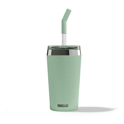 Bicchiere termico Tumbler Mug Helia 0.45L — acciaio inox. cannuccia in vetro