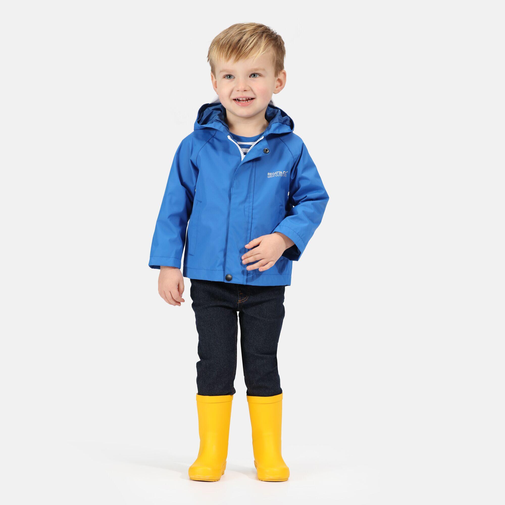 REGATTA Animal Kids' Hiking Waterproof Rain Jacket - Blue