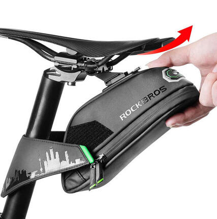 Sacoche de Selle Vélo Sac à dos étanche pour vélo Noir 1,5L Avec velcro