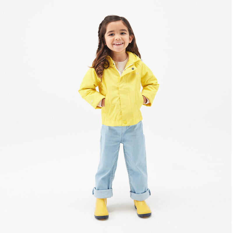 Animal Veste de randonnée anti-pluie imperméable pour enfant - Jaune