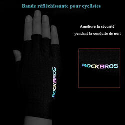 Gants de pêche demi-doigt anti-soleil pour hommes, mitaines de