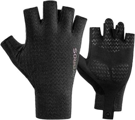 Gants de cyclisme d'été demi-doigts, gants anti-UV antidérapants légers et respi