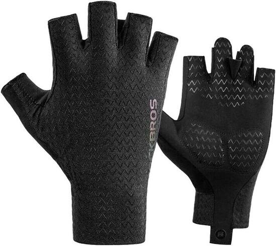 Gants de cyclisme d'été demi-doigts, gants anti-UV antidérapants légers et respi