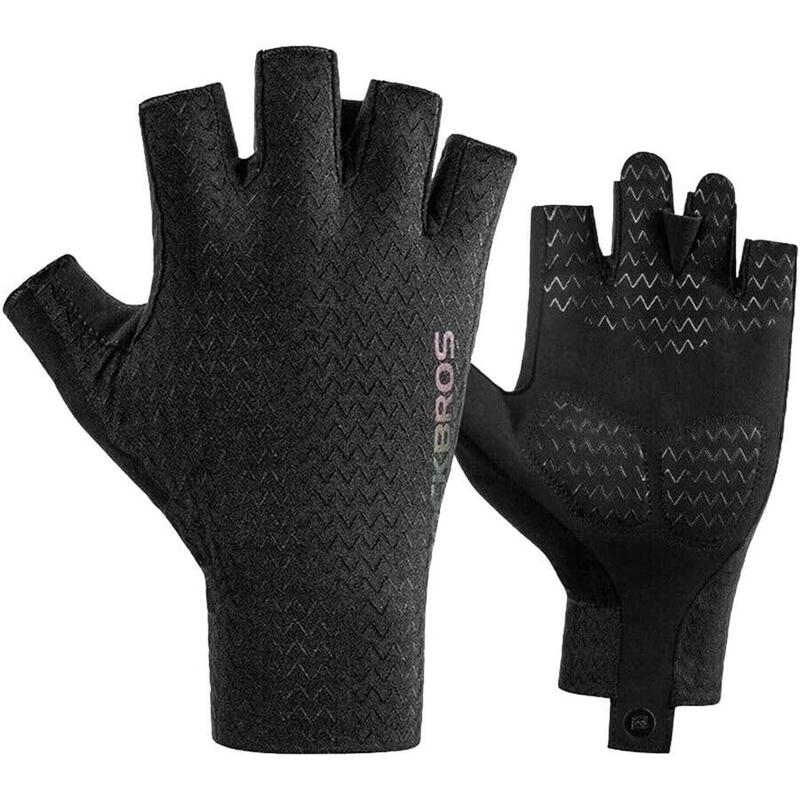 Gants de cyclisme d'été demi-doigts, gants anti-UV antidérapants légers et respi