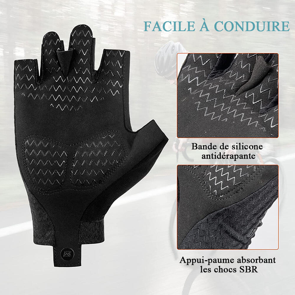 Gants De Cyclisme à Doigts Pleins - Respirants, Antidérapants Avec Coussinets Absorbants