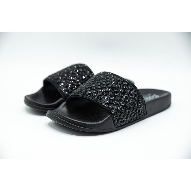 Chanclas Skechers Pop Ups, Negro, Mujer