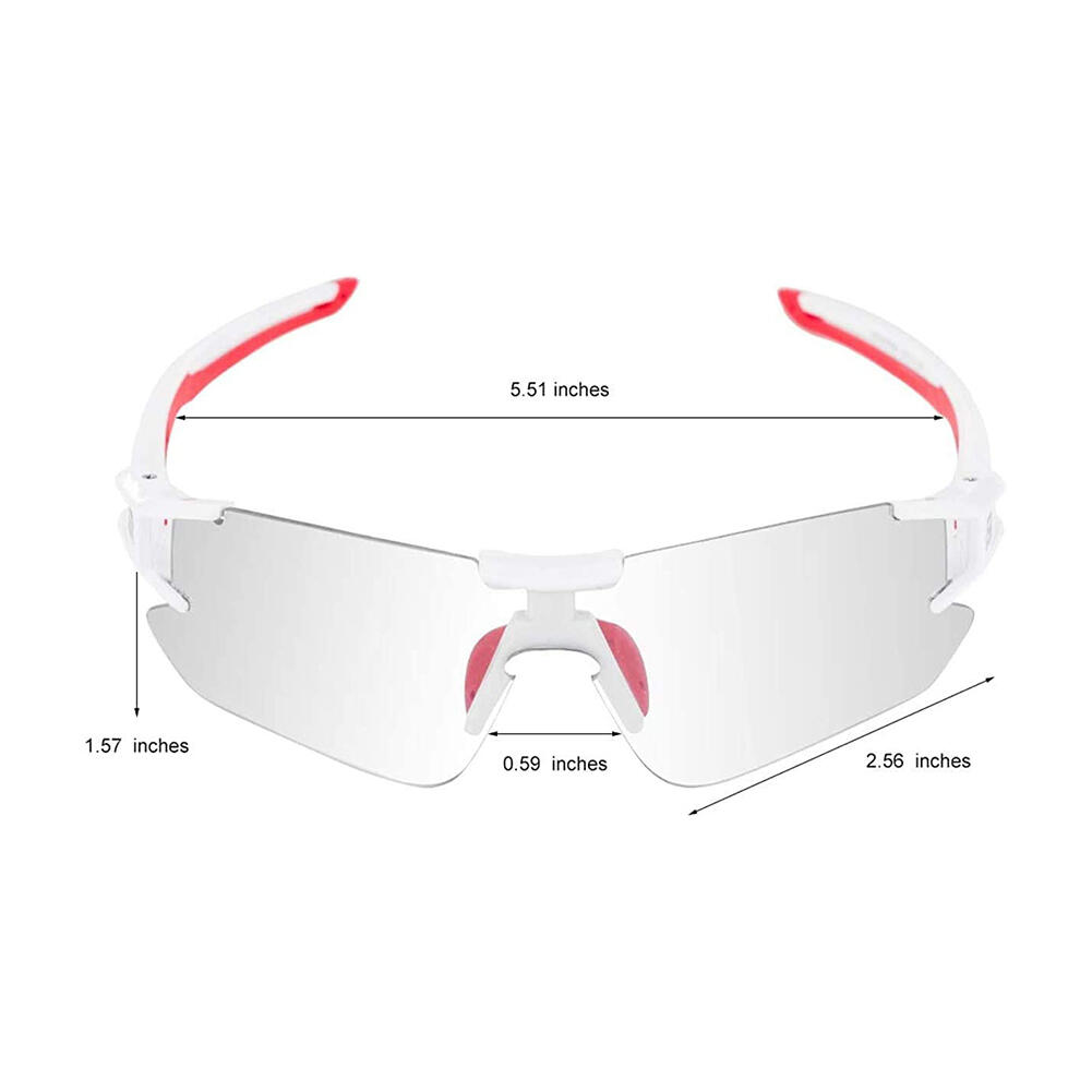 ROCKBROS Lunettes De Soleil Photochromiques Pour Homme – Vélo, Running, Pêche, Demi-monture, Polarisées, Légères 25g