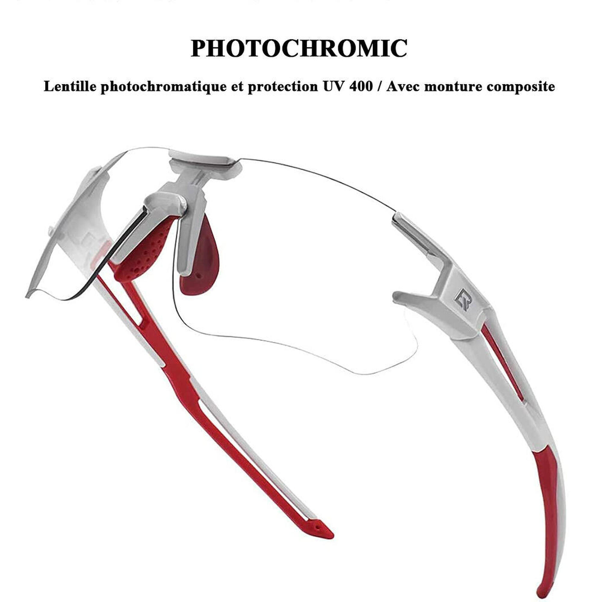 Gepolariseerde Photochromic Sportzonnebril, Cycling Half-Frame Anti-UV 400 2/7