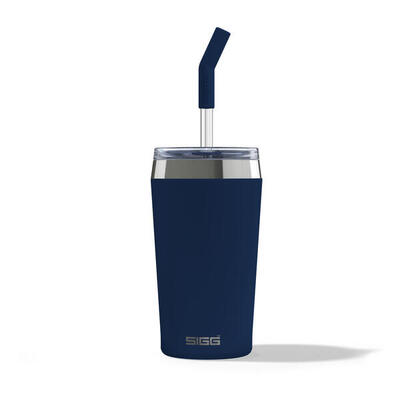 Bicchiere termico Tumbler Mug Helia 0.45L — acciaio inox. cannuccia in vetro