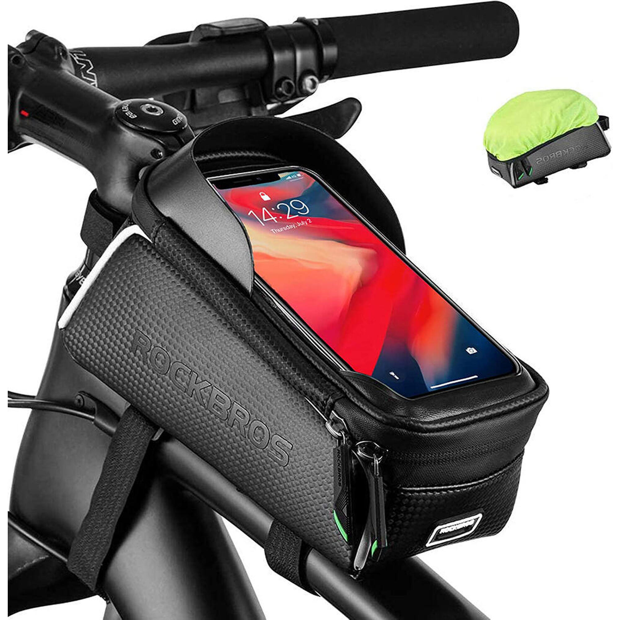 Rockbros - Sacoche Cadre De Velo Pour Téléphone Écran Tactile  Étanche Sous 6.3" Noir 2 L - Sacoche De Cadre - Noir - 2 L - Decathlon