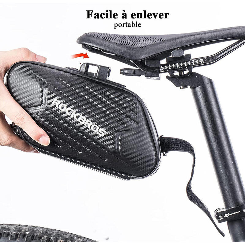 Waterdichte reflecterende fietstas zwart 1,5 L