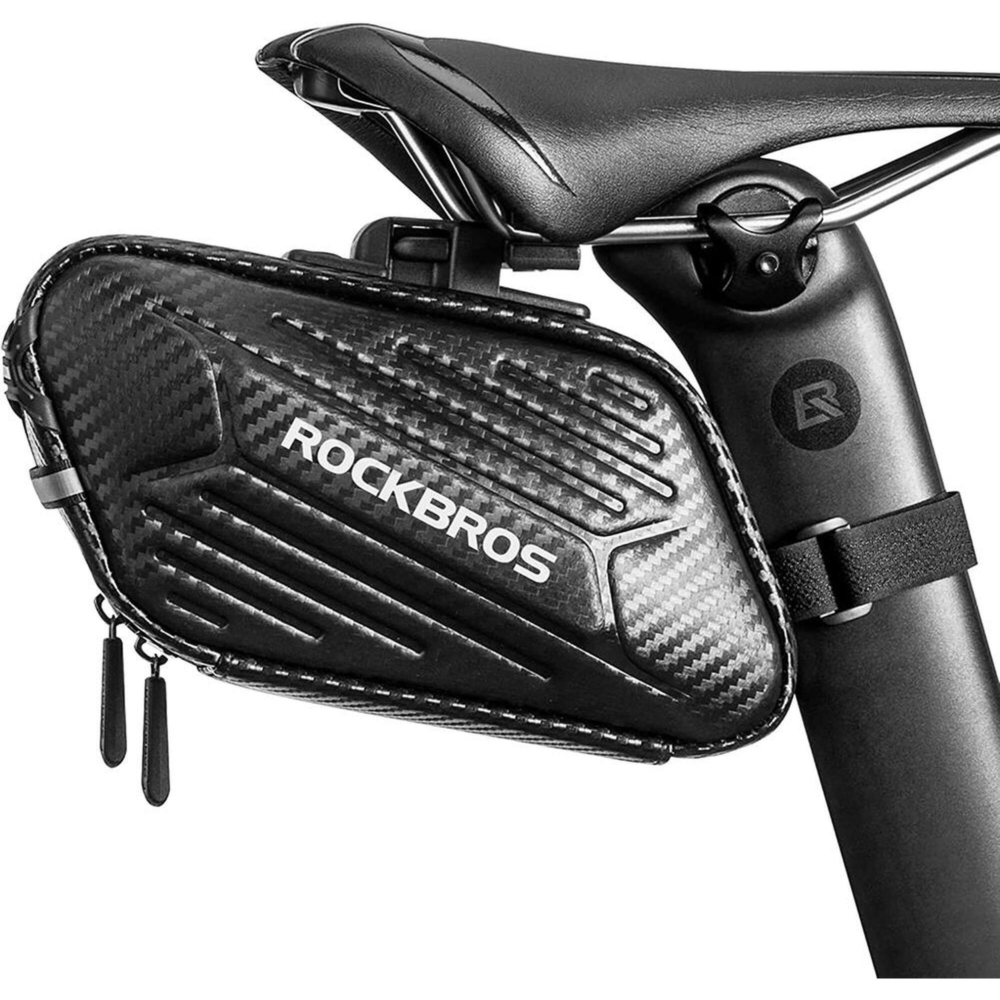 Sacoches De Bicyclettes Sacoche De Selle De Vtt Etanche Réfléchissant Noir 1,5 L